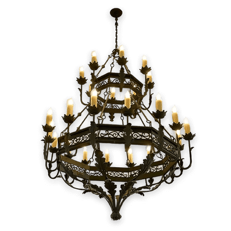 Custom Wrought Iron Chandeliers