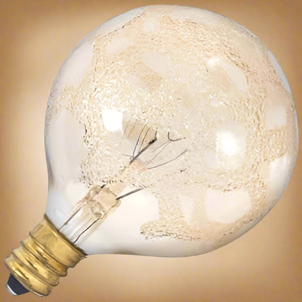 Candelabra Screw Base - Dimmable - Amber Marble