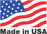 A bold American flag design with red and white stripes and blue field featuring stars, emphasizing craftsmanship and quality.