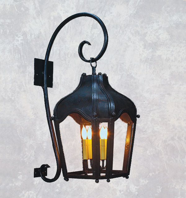 Grande Candella Wrought Iron Lantern Sconce | Illuminaries