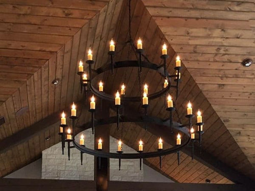 Vela Classica Double Tier - Wrought Iron Chandelier