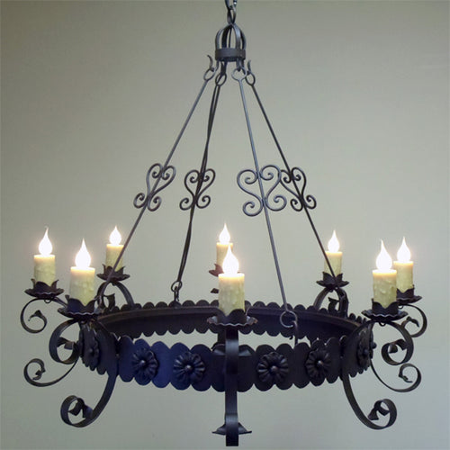 Flor Espanola - Wrought Iron Chandelier