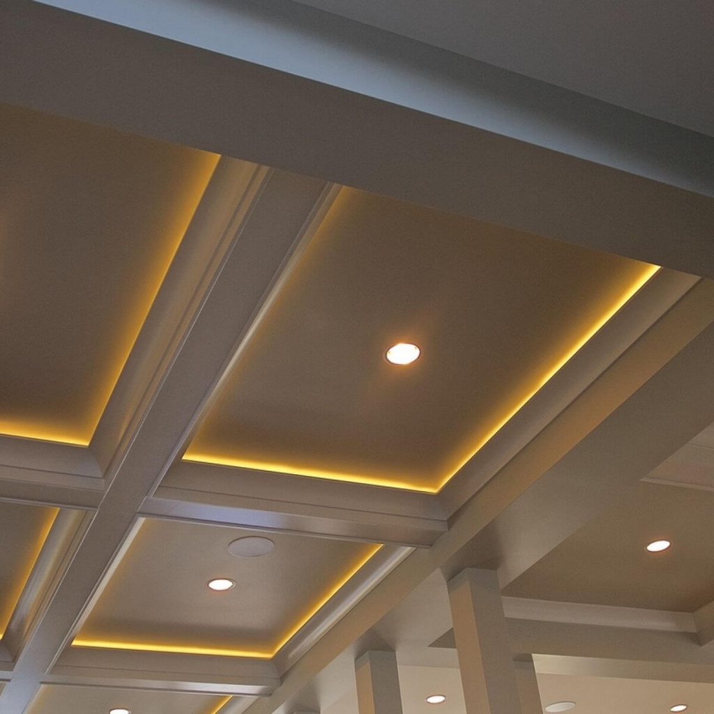 recessed lighting ideas with cove lights combined